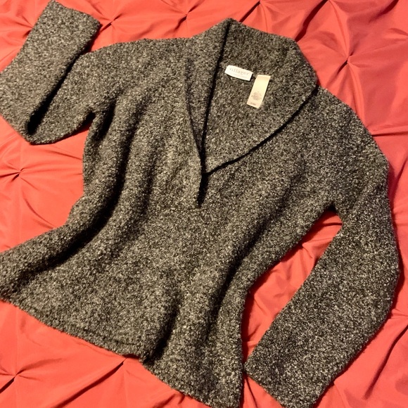 Black and Gray Marled Sweater - Picture 4 of 8